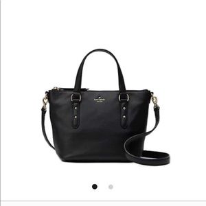 Kate Spade Larchmont Avenue Small Penny Crossbody Wkru5806 Black Leather Satchel